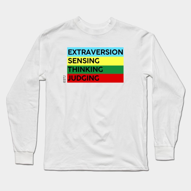 ESTJ - MBTI 16 personalities test Long Sleeve T-Shirt by felipesasaki